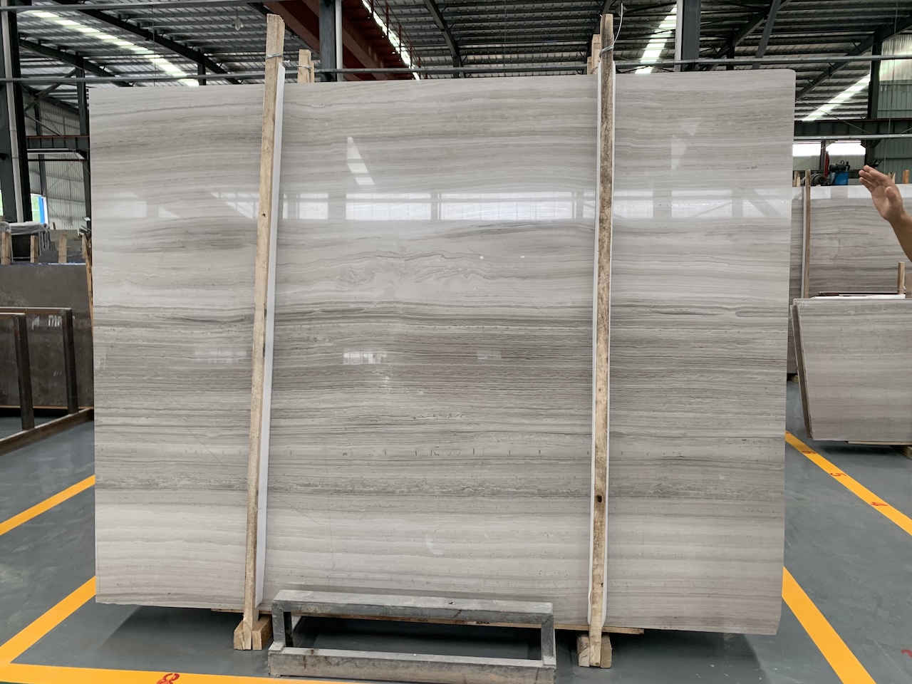 Grey wood grain marble slab, White Wood Marble colour range